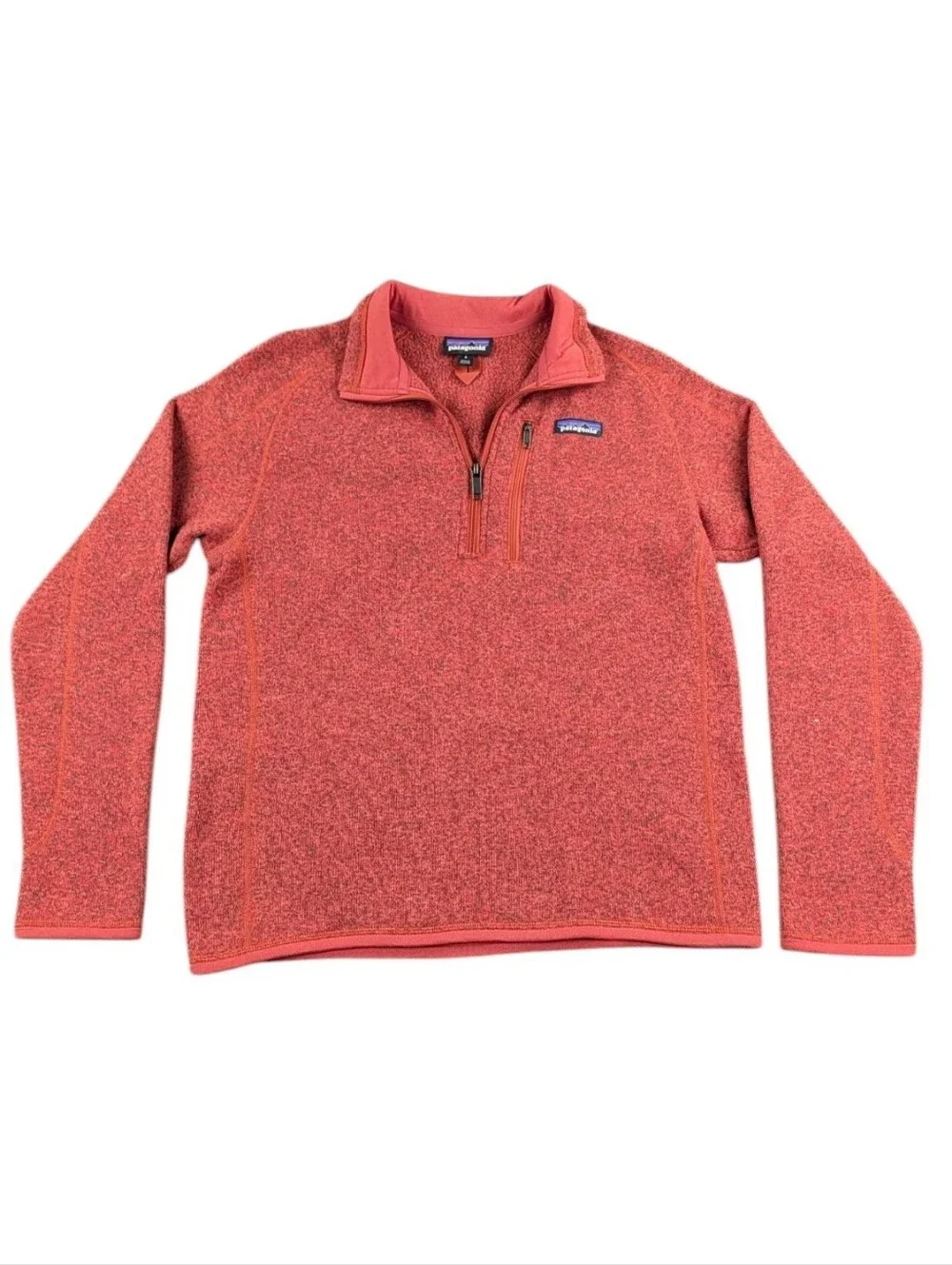 Patagonia Better Sweater 1/4 Zip Fleece Pullover Coral Heather Men's Small